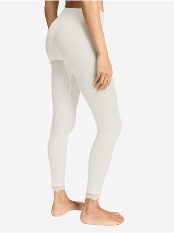 Hanro Leggings Woolen Lace in misty white
