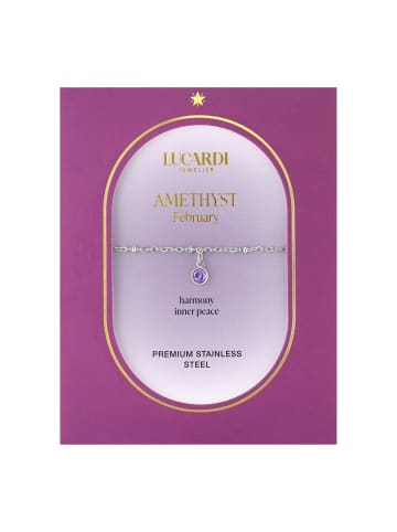 Lucardi Armband "Monat Februar"