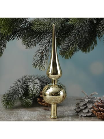 MARELIDA Christbaumspitze Weihnachtsbaumspitze Kunststoff H: 23cm in gold