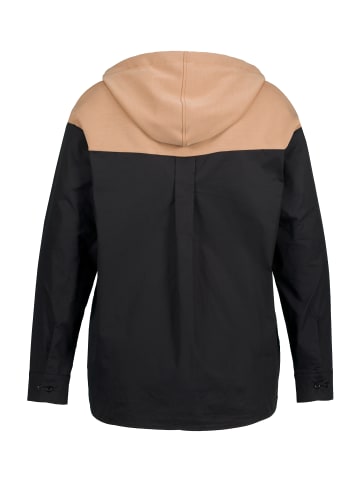 Ulla Popken Hoodie-Shirt in maronenbraun