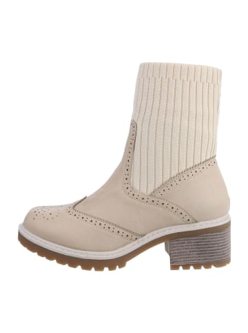 Ital-Design Stiefelette in Beige