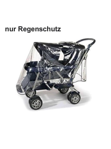 Reer Regenschutz für Geschwisterwagen in Transparent ab 0 Monate