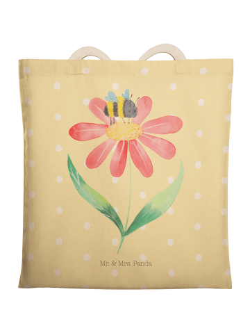 Mr. & Mrs. Panda Tasche Hummel Blume ohne Spruch in Gelb Pastell