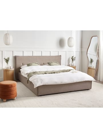 Beliani Doppelbett LESTRE in Beige/Schwarz - (W) 201 x (H) 95 x (L) 221 cm