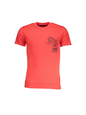 cavalli CLASS Rotes Baumwoll-T-Shirt