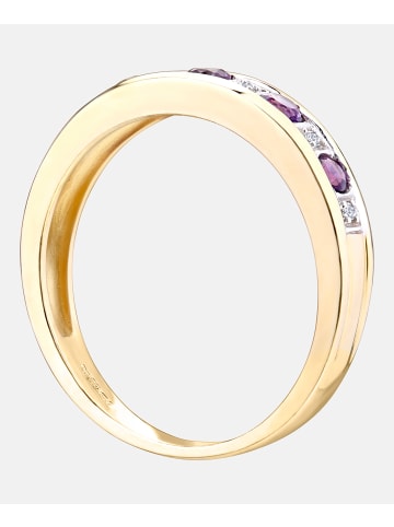Diamant L'éternel Eternity-Ring aus 375 Gelbgold mit Diamant mit Amethyst