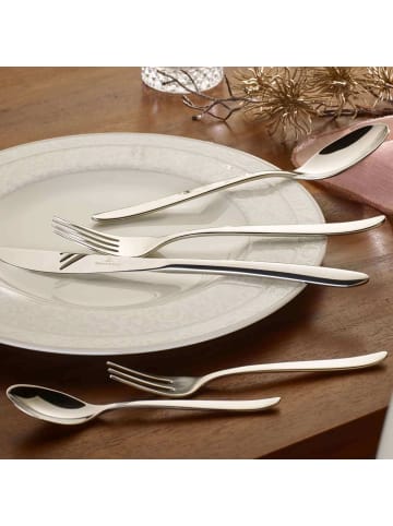 Villeroy & Boch 6er Set Tafelgabel SoftWave 21 cm in silber