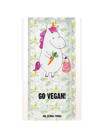 Mr. & Mrs. Panda Windlicht Einhorn Vegan mit Spruch in Transparent