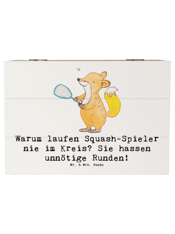 Mr. & Mrs. Panda Holzkiste Squash Weisheit mit Spruch in Weiß