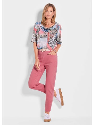 GOLDNER Lange Hose SARA mit Formbund in koralle