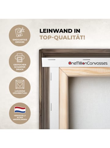 OnlyWow Leinwand Bilder Pastellblau