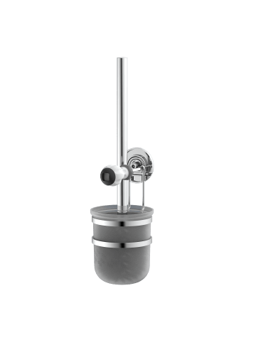 Eisl Wand WC-Bürstengarnitur, Chrom, zum Schrauben und Kleben