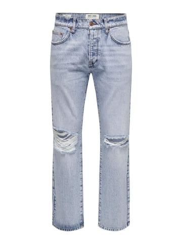 ONLY & SONS Normal geschnitten jeans in Light Blue Denim