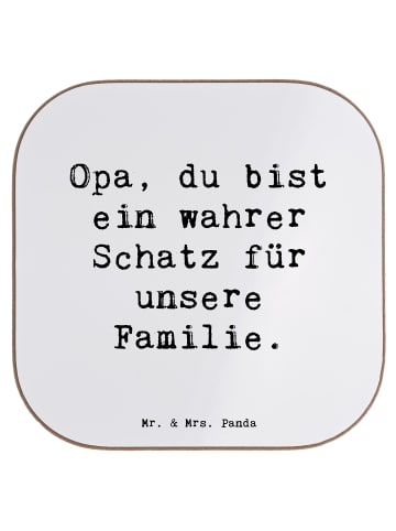 Mr. & Mrs. Panda Tassen Untersetzer Spruch Opa Schatz mit Spruch in Weiß