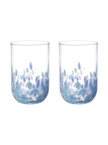 like. by Villeroy & Boch 2er Set Longdrinkglas Like Confetti 300 ml in blau