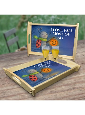 Mr. & Mrs. Panda Sofa Tablett Smörle Laterne Design mit Spruch in Weiß