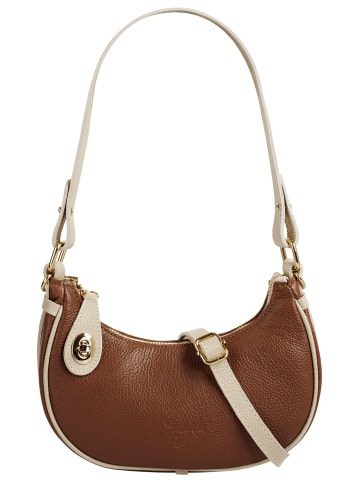 Samantha Look Handtasche echt Leder in cognac