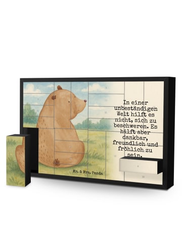 Mr. & Mrs. Panda Adventskalender Bär Schulterblick Design mit Sp... in Weiß