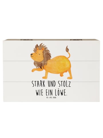 Mr. & Mrs. Panda Dekokiste Sternzeichen Löwe mit Spruch in Weiß