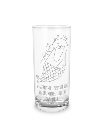 Mr. & Mrs. Panda Blümchentailglas Wassermann Astrologie mit Spruch in Transparent