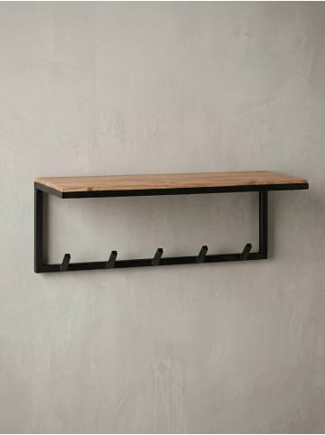 KADIMA DESIGN Wandgarderobe, Akazienholz & Metallgestell, Stilvoll, 70x27x30 cm