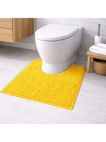 WohnDirect Badematte mit WC Ausschnitt PARIS in Gelb