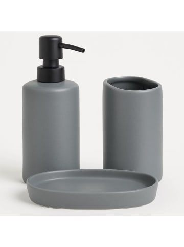 Bathroom Solutions Badezimmerset PLY, Keramikspender in Grau, (B) 11 x (H) 17 x (L) 14 cm