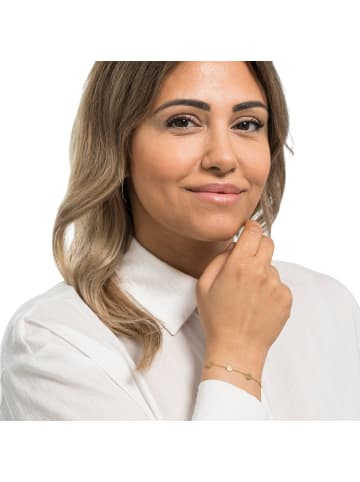 Steel_Art Armband mit Kreisen Enna silberfarben poliert in goldfarben