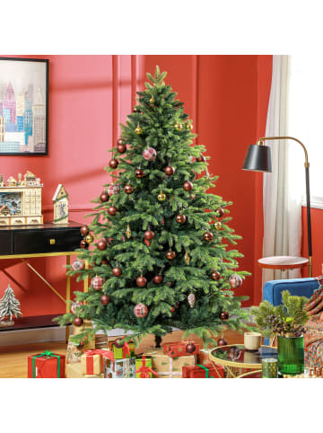 HOMCOM Weihnachtsbaum in Grün 122L x 122B x 183H cm