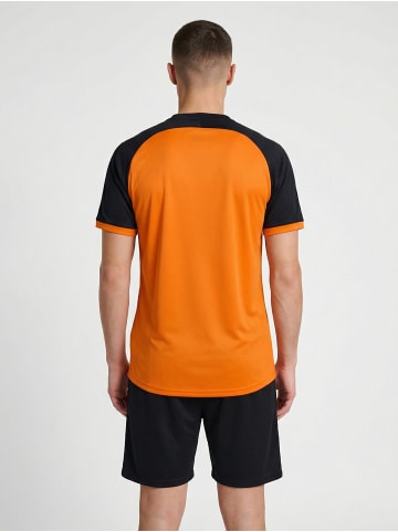Hummel T-Shirt Raglanärmel Hmlmatch Erwachsene in ORANGE TIGER/BLACK