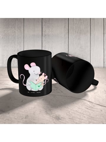 Mr. & Mrs. Panda Keramtiktasse Erzieher Superheld mit Spruch in Schwarz