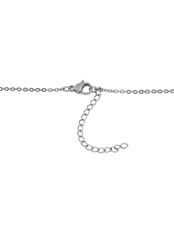 Adeliás Damen Halskette mit Anhänger – Herz aus Edelstahl in silber