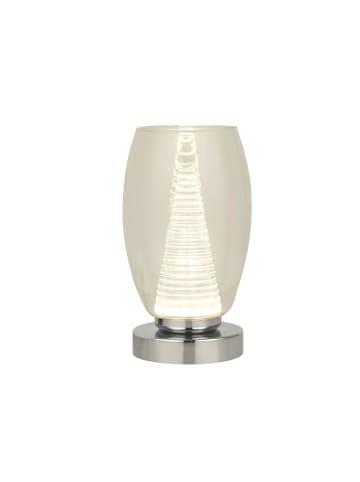 Licht-Erlebnisse Tischlampe EEK G (B)11.5 x (L)11.5 x (H)20.5 cm in Chrom Klar/Transparent