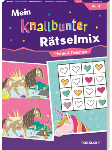 Tessloff Buch - Mein knallbunter Rätselmix. Pferde & Einhörner
