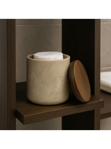5five Simply Smart Wattebehälter COME in Beige, Ø 10 cm