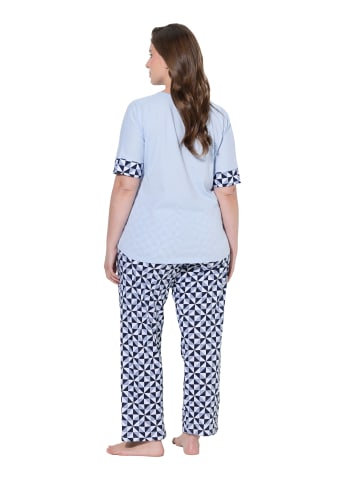 Ulla Popken Pyjama in hellblau