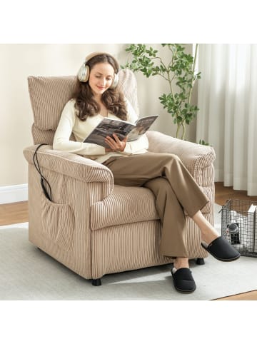 HOMCOM Massagesessel-94L x 86B x 105H cm-Braun