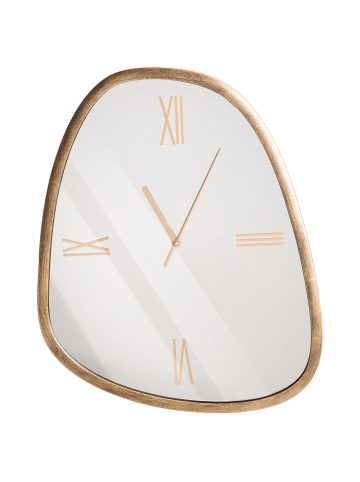 Beliani Wanduhr CASTALLA in Braun/Silber/Schwarz - (W) 45 x (H) 53 x (L) 4 cm