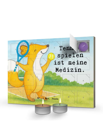 Mr. & Mrs. Panda Adventskalender Fuchs Tennis spielen Design mit... in Weiß