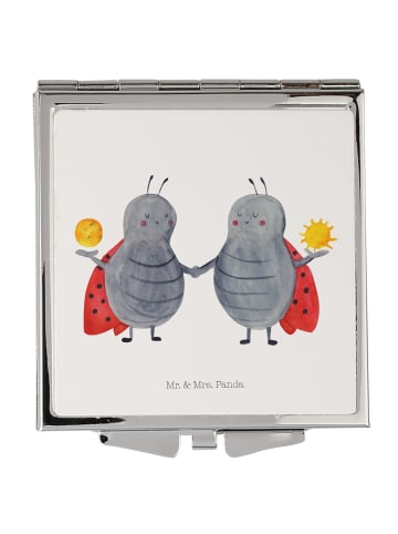 Mr. & Mrs. Panda Schminkspiegel Sternzeichen Zwilling ohne Spruch in Weiß