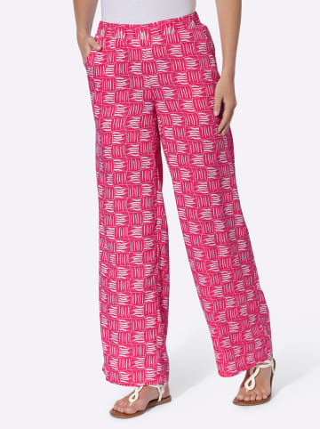 Sieh an! Hose in pink-ecru-bedruckt