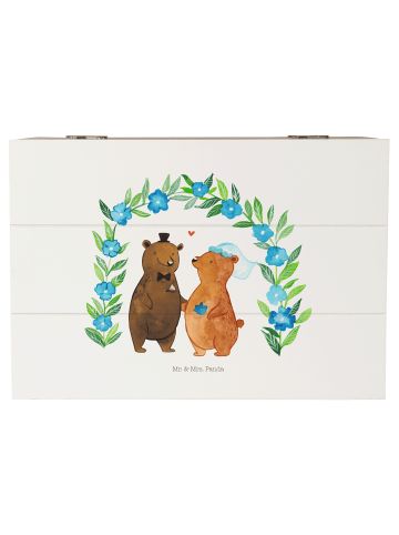 Mr. & Mrs. Panda Aufbewahrungsbox Bären Hochzeit ohne Spruch in Weiß