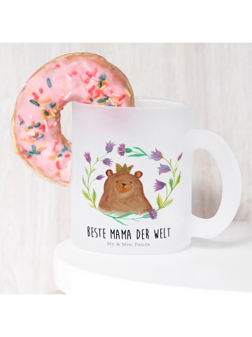 Mr. & Mrs. Panda Kaffeebecher Bär Königin mit Spruch in Transparent