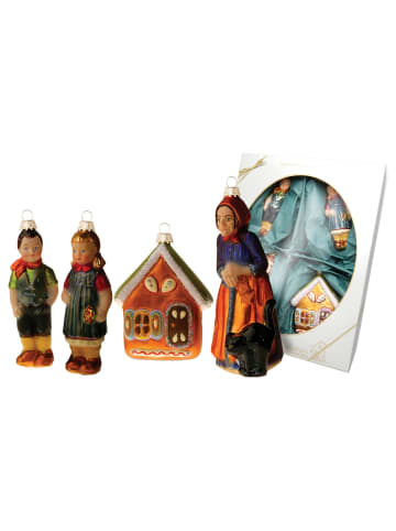 Krebs Glas Lauscha 4er-Set: Baumaufhänger in Bunt