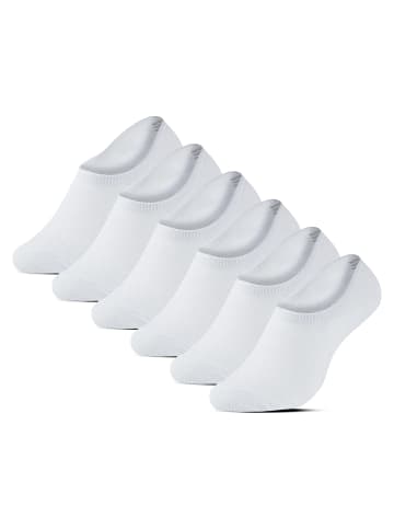 Yuhu Nahtlose Baumwoll-Füßlinge mit Silikonstreifen 3er Pack in Weiß