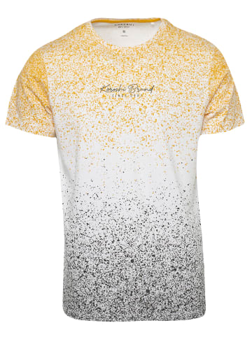 KOROSHI Kurzarm T-Shirt in gelb