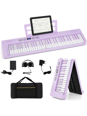COSTWAY Keyboard Piano 61 Tasten in Lila