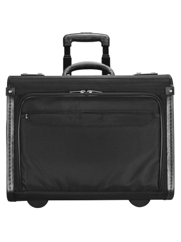 D&N Business & Travel 2 Rollen Businesstrolley 35 cm Laptopfach schwarz