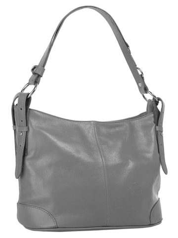 Samantha Look Umhängetasche echt Leder in grau