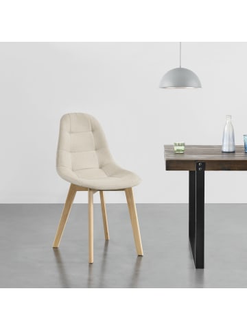 en.casa 2er-Set Esszimmerstuhl Kopparberg in Beige (H)86cm (B)53cm (T)47cm